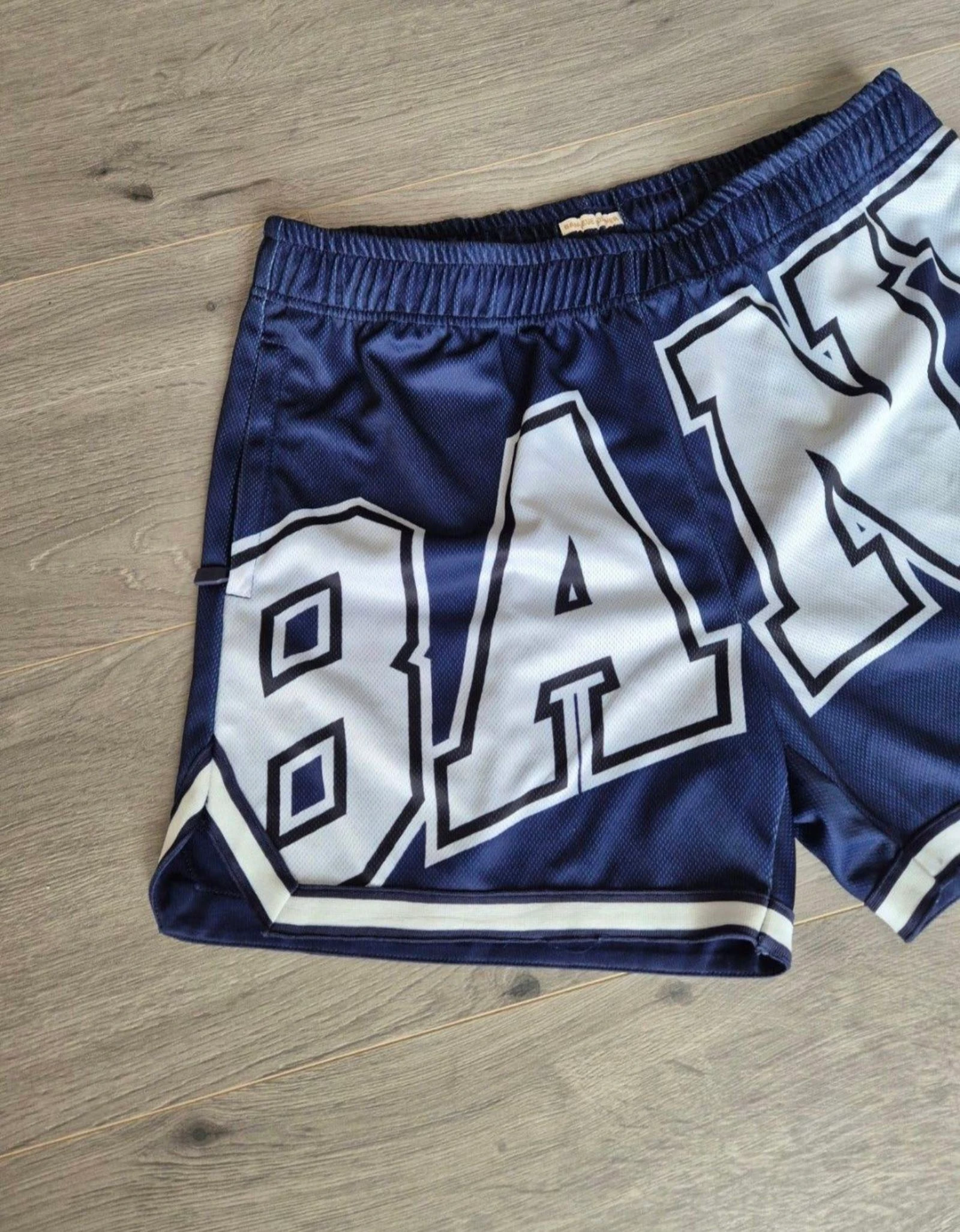 Clan de Banlieue Mesh Basketball Shorts Dark Blue / White – Sporty Shorts – photo 3